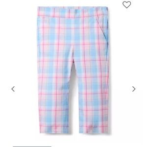 Janie and Jack Blue and Pink Plaid pants